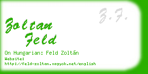 zoltan feld business card