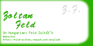 zoltan feld business card